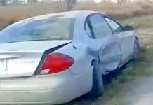 Accidente vial deja daños materiales en carretera Reynosa-San Fernando