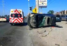 Aparatoso accidente deja lesionados, daños, y caos vial en carretera Monterrey