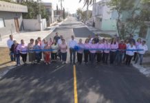 Inauguración de pavimentación en calles de Valle Hermoso