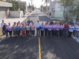 Inauguración de pavimentación en calles de Valle Hermoso