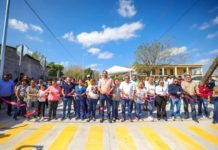 Celebraron en la Francisco Villa pavimentación hidráulica con el Alcalde Carlos Peña Ortiz