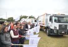 Entrega Mónica Villarreal Seis Nuevos Camiones Recolectores de Basura