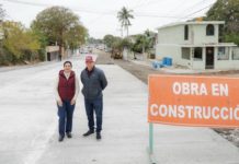 Supervisa Mónica Villarreal Importante Obra de Pavimentación en la Zona Norte