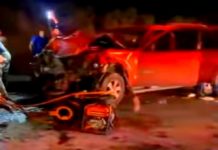 Encontronazo en la Ribereña deja lesionados y daños materiales