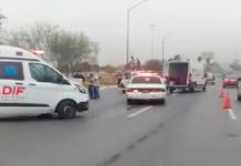 Hallan cadáver de persona al parecer atropellada en carretera Reynosa-Río Bravo
