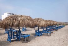 Renta de palapas en Playa Miramar oscila en los150 pesos.