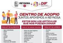 Autoridades municipales habilitan centro de acopio “Juntos apoyemos a Reynosa”