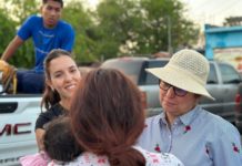 Letty Gutiérrez, recorre colonias que fueron afectadas por las inundaciones
