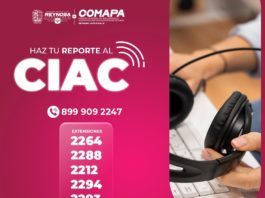 Invita COMAPA a realizar reportes de agua potable o drenaje a través de las líneas del CIAC