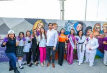 Inauguró Carlos Peña Ortiz el mural “Mujeres Imparables” en el DIF Central de Reynosa