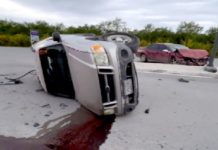 Aparatoso accidente vial deja cuantiosos daños materiales en la Ribereña