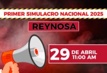 Participa Gobierno de Reynosa en Primer Simulacro Nacional 2025