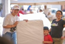 Llega DIF Reynosa a colonia Presa la Laguna con brigada para familias afectadas por la contingencia