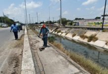 Dirige Alcalde de Reynosa mantenimiento de drenes pluviales