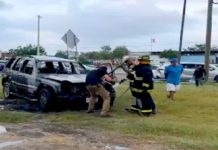 Bomberos acuden a sofocar incendio en una unidad en el Oriente
