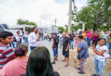 Visitó el Alcalde Carlos Peña Ortiz a familias de la Arcoiris