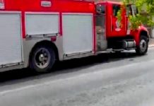 Bomberos acuden ha llamado de incendio en comercio en Vista Hermosa