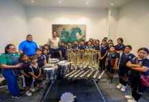 Recibió Banda de Guerra instrumentos entregados por el Alcalde Carlos Peña Ortiz
