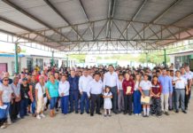Construye Gobierno de Carlos Peña Ortiz aula escolar en Telesecundaria de Lampacitos
