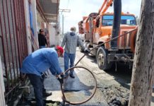 Realizó COMAPA limpieza de descargas sanitarias en la Zona Centro