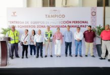 Entrega Mónica Villarreal Equipo de Seguridad Personal a Cuerpos de Emergencia del sur de Tamaulipas