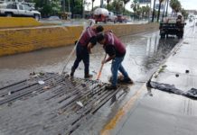 Limpia Ayuntamiento de Reynosa instalaciones pluviales, drenes y calicheras