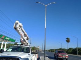 Realiza Gobierno de Reynosa mantenimiento de alumbrado público