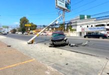 Accidente vial sobre boulevard Hidalgo deja daños materiales