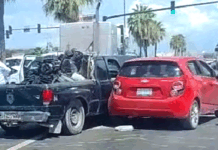 Chocan unidades dejando lesionados, daños y caos vial en carretera Reynosa-Río Bravo