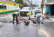 Reparó COMAPA fuga de agua potable en Zona Centro