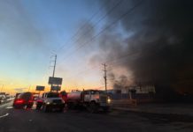 Abate Protección Civil y Bomberos incendio de alto riesgo
