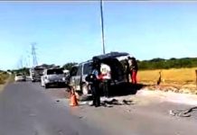 Chocan en el temible “Viaducto de la Muerte” y dejaran daños materiales