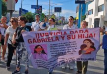 Exigen Justicia para Gabriela y su hija, bloquean la avenida Hidalgo
