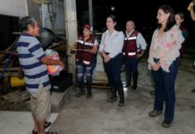 Mónica Villarreal Anaya brinda apoyos alimentarios a familias cercanas a la margen del río Pánuco