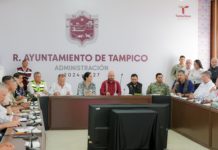 Mónica Villarreal Anaya coordina con autoridades estatales acciones preventivas ante posible desbordamiento del río Pánuco