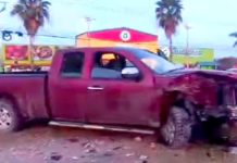 Accidente vial deja cuantiosos daños en carretera Reynosa-San Fernando