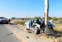 Accidente vial deja cuantiosos daños materiales en carretera Río Bravo-Reynosa