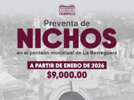 Inicia preventa de nichos para beneficiar a familias tampiqueñas