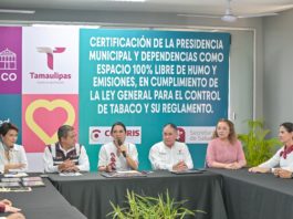 Gobierno de Tampico consolida política de salud pública con certificación de seis espacios libres de humo
