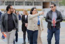 Supervisa Mónica Villarreal Avance de Obras de Bienestar en la Col. Tamaulipas