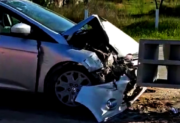Se proyecta unidad en apartada carretera dejando daños materiales (1)