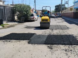 Intensifica Gobierno de Carlos Peña Ortiz labores de bacheo en Reynosa