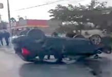 Accidente deja lesionados y daños en carretera Reynosa-Río Bravo