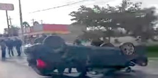 Accidente deja lesionados y daños en carretera Reynosa-Río Bravo