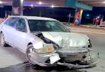 Accidente vial deja daños en carretera Monterrey-Matamoros