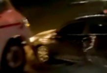 Accidente vial deja daños en tétrica y oscura carretera