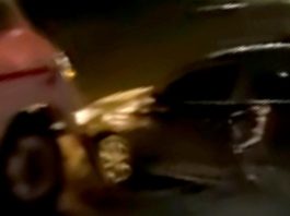 Accidente vial deja daños en tétrica y oscura carretera