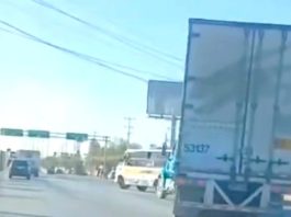 Choca pecera y tráiler en la carretera Río Bravo-Reynosa dejando daños