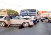 Chocan en la carretera Río Bravo-Reynosa dejando lesionados y daños materiales