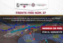 Colocará Frente Frío 37 los termómetros en mínimas de 9° a 16° Centígrados